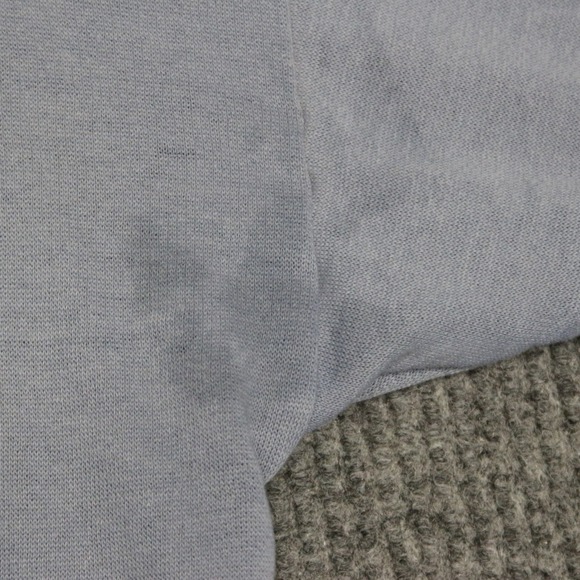 BI GEAR SPORT Women's Blue Graphic Print Mock Neck Button Up Pullover Top Size L - Picture 6 of 7